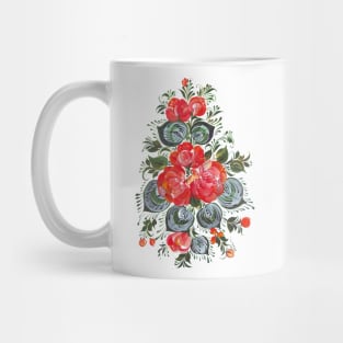 Flowers colorful in Russian folk art style Mug